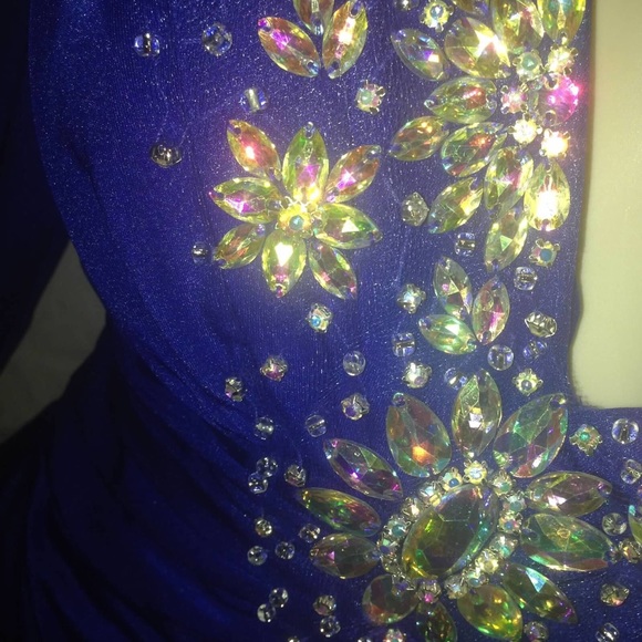 JOVANI SHORT & COCKTAIL DRESSES 6595 in Royal Blue - Picture 4 of 4